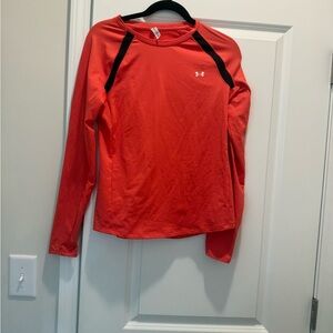 Under Armour Red and Black Long Sleeve Tee